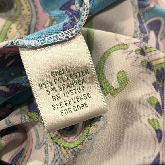 Donna Morgan Multicolor Paisley Print long sleeve Dress size 4 - Picture 10 of 14